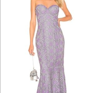 NEW WITH TAGS purple strapless gown